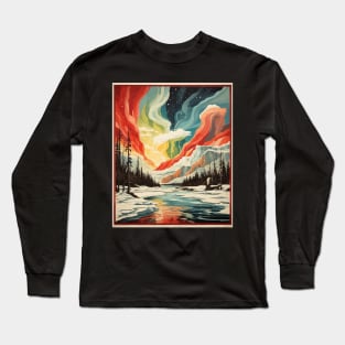 Yellowknife Vintage Poster Tourism 2 Long Sleeve T-Shirt